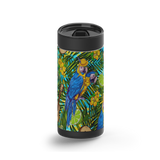 Blue Parrot Lounge wrap on a black ceramic Wrapware tumbler
