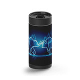 Bull & Bear wrap on a black ceramic Wrapware tumbler