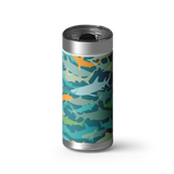 Camo Sharks wrap on a brushed stainless Wrapware tumbler