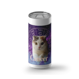 Cancer Zodicat Custom Tumbler wrap on a white ceramic Wrapware tumbler
