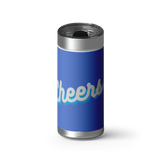 Cheers - Blue wrap on a brushed stainless Wrapware tumbler