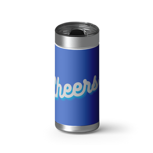 Cheers - Blue wrap on a brushed stainless Wrapware tumbler