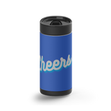 Cheers - Blue wrap on a black ceramic Wrapware tumbler