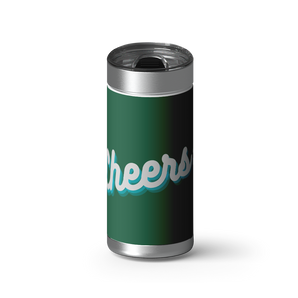 Cheers - Green wrap on a brushed stainless Wrapware tumbler