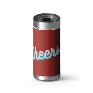 Cheers - Red wrap on a brushed stainless Wrapware tumbler