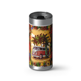 Coral Reefer Van wrap on a brushed stainless Wrapware tumbler