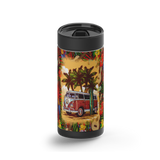 Coral Reefer Van wrap on a black ceramic Wrapware tumbler