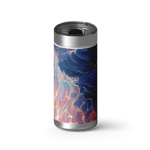 Cosmic Tide wrap on a brushed stainless Wrapware tumbler