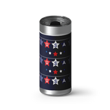 USA Stars and Stripes Garland wrap on a brushed stainless Wrapware tumbler