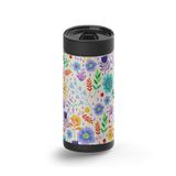 Delicate Flowers wrap on a black ceramic Wrapware tumbler