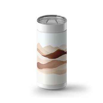 Desert Dunes wrap on a white ceramic Wrapware tumbler