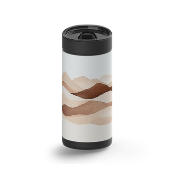 Desert Dunes wrap on a black ceramic Wrapware tumbler