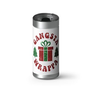 Gangsta Wrappa wrap on a brushed stainless Wrapware tumbler
