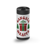 Gangsta Wrappa wrap on a black ceramic Wrapware tumbler