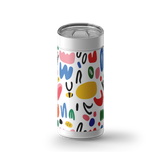 Doodle Dash wrap on a white ceramic Wrapware tumbler