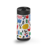 Doodle Dash wrap on a black ceramic Wrapware tumbler
