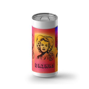 DRINKS-ON-ME-DRINKS-ON wrap on a white ceramic Wrapware tumbler