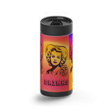 DRINKS-ON-ME-DRINKS-ON wrap on a black ceramic Wrapware tumbler