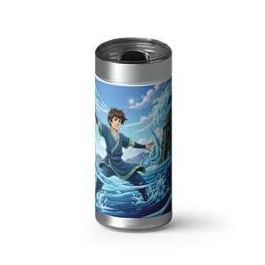 Element Hero Custom Tumbler wrap on a brushed stainless Wrapware tumbler