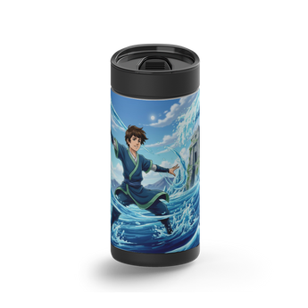 Element Hero Custom Tumbler wrap on a black ceramic Wrapware tumbler
