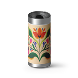 Fall Flora wrap on a brushed stainless Wrapware tumbler