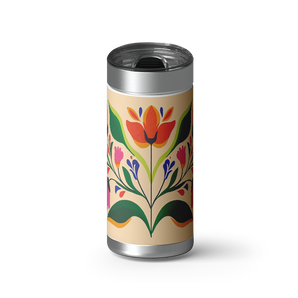 Fall Flora wrap on a brushed stainless Wrapware tumbler