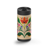 Fall Flora wrap on a black ceramic Wrapware tumbler