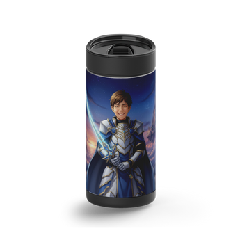 Fated Anime Hero Custom Tumbler wrap on a black ceramic Wrapware tumbler