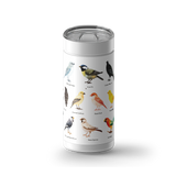 Feathered Friends wrap on a white ceramic Wrapware tumbler