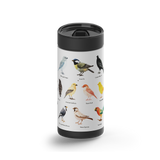 Feathered Friends wrap on a black ceramic Wrapware tumbler