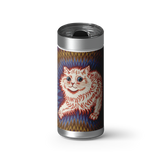 Fiery Cat wrap on a brushed stainless Wrapware tumbler