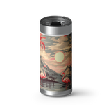 Flamingo Fantasy wrap on a brushed stainless Wrapware tumbler