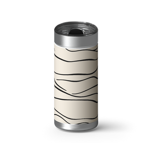 Flow Line wrap on a brushed stainless Wrapware tumbler