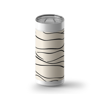 Flow Line wrap on a white ceramic Wrapware tumbler