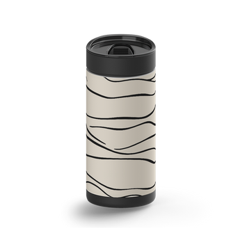 Flow Line wrap on a black ceramic Wrapware tumbler