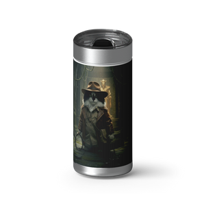 Fortune and Glory Custom Tumbler wrap on a brushed stainless Wrapware tumbler