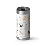 Dog Friends wrap on a brushed stainless Wrapware tumbler