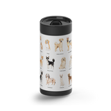 Dog Friends wrap on a black ceramic Wrapware tumbler