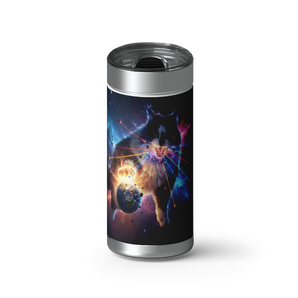 Galactic Villain Custom Tumbler wrap on a brushed stainless Wrapware tumbler