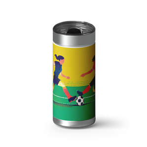Game On wrap on a brushed stainless Wrapware tumbler