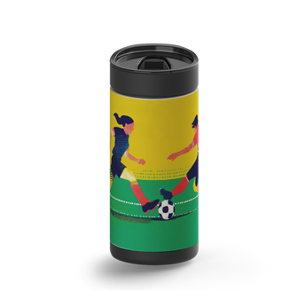 Game On wrap on a black ceramic Wrapware tumbler