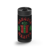 Gangsta Wrappa II wrap on a black ceramic Wrapware tumbler