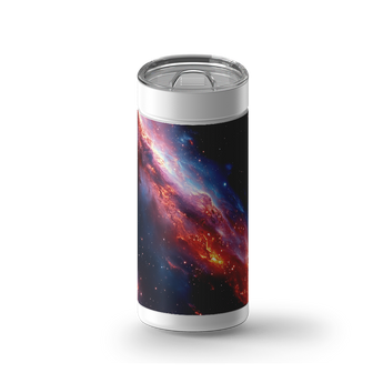 Glowing Stardust wrap on a white ceramic Wrapware tumbler