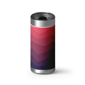Gradient Waves wrap on a brushed stainless Wrapware tumbler