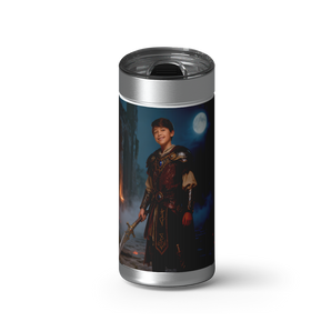 Guard the Gate Custom Tumbler wrap on a brushed stainless Wrapware tumbler