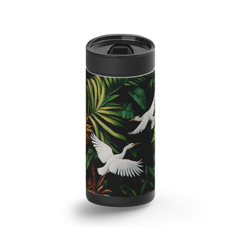 Herons Harken wrap on a black ceramic Wrapware tumbler