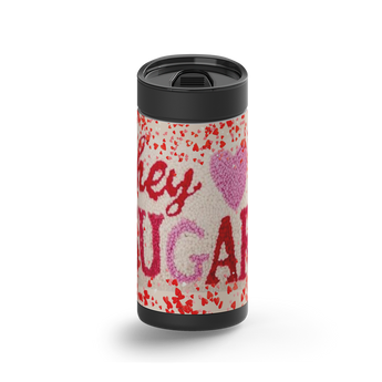 Hey SUGAR! wrap on a black ceramic Wrapware tumbler
