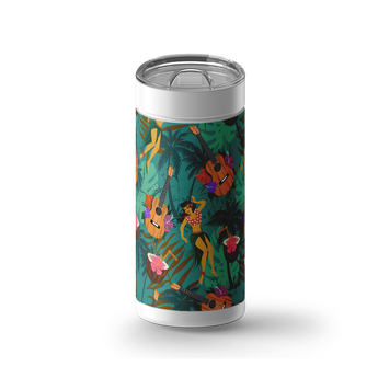 Hula Lounge wrap on a white ceramic Wrapware tumbler