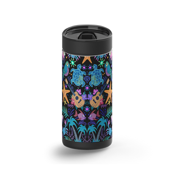 Island Life wrap on a black ceramic Wrapware tumbler