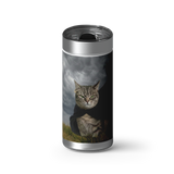 Wuthering Kitty Custom Tumbler wrap on a brushed stainless Wrapware tumbler